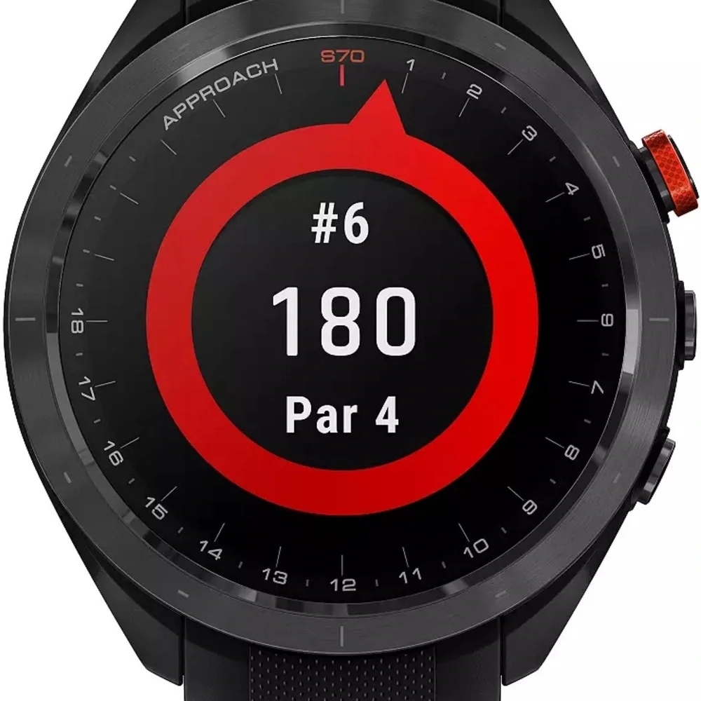 Garmin Approach S70 Black and Orange Smartwatch - Picture 2 of 5